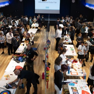 The Stephen Perse Clubs Fair in the Senior School Hall